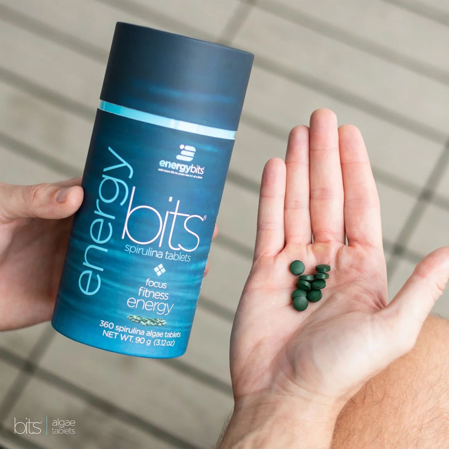 Energy Bits Spirulina - Large Canister