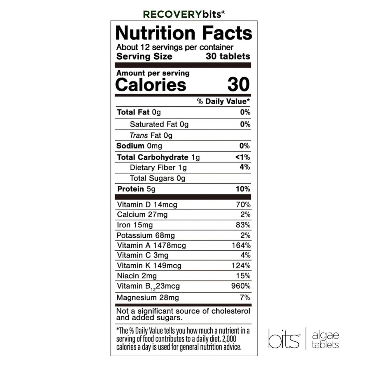 Recovery Bits Chlorella - Small Bag