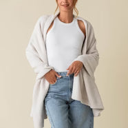 KASHWERE Everyday Shawl - Solid - Bone (30x75)