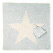 KASHWERE Baby Blanket Star with Cap - Soapstone/linen - (30x30)