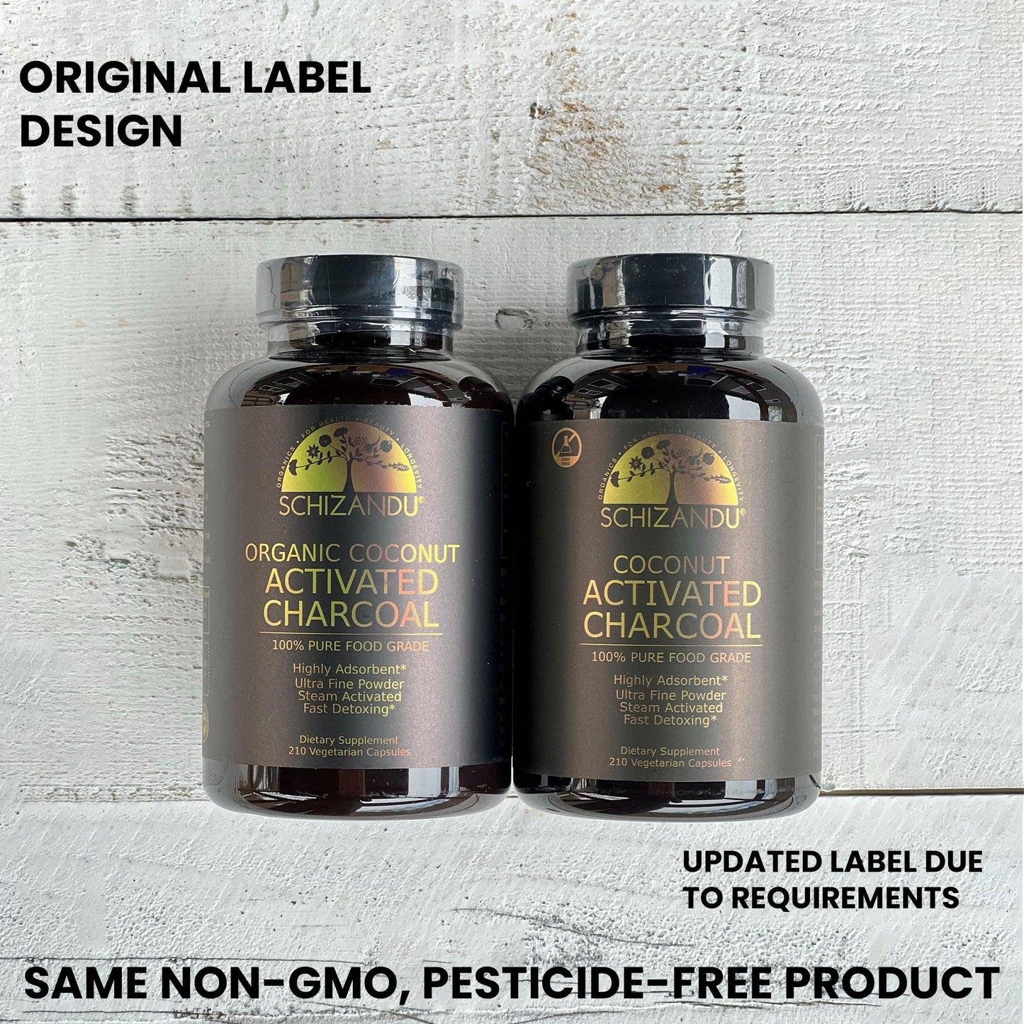 100% Food Grade Organic Coconut Activated Charcoal Capsules