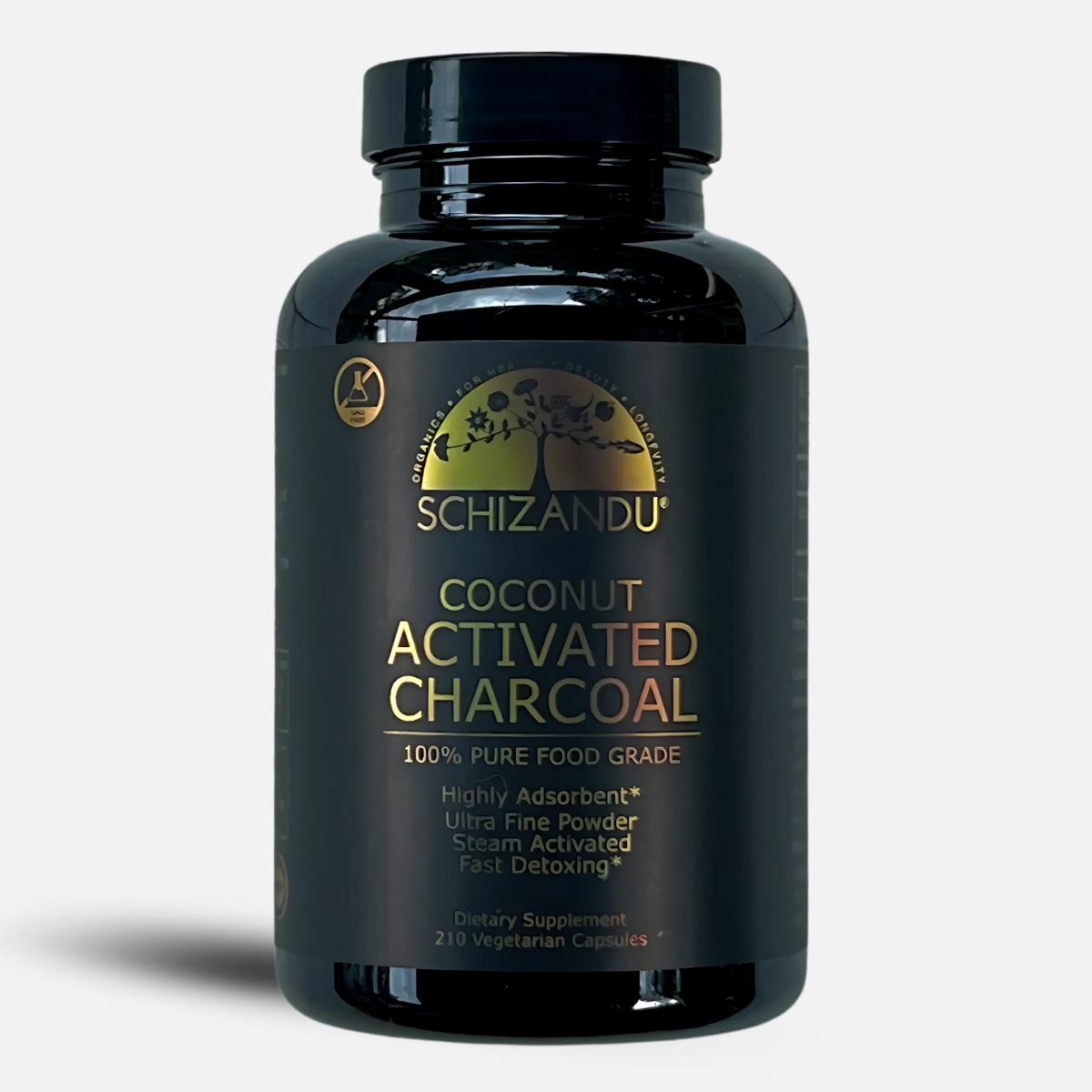 100% Food Grade Organic Coconut Activated Charcoal Capsules