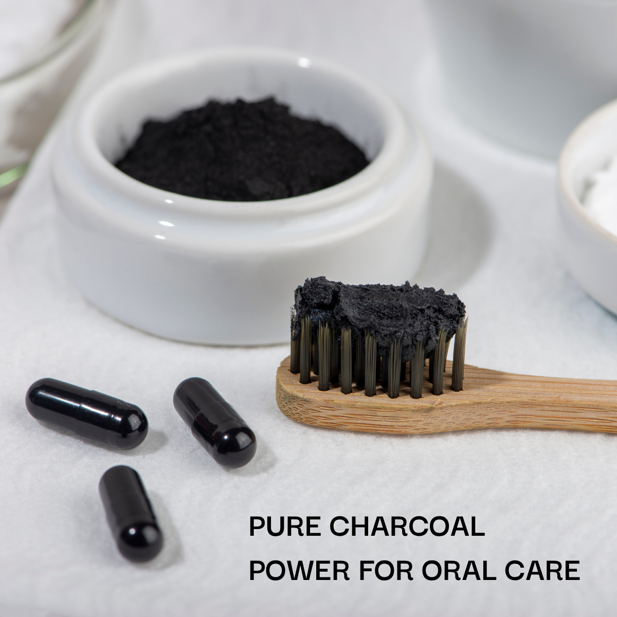 100% Food Grade Organic Coconut Activated Charcoal Capsules