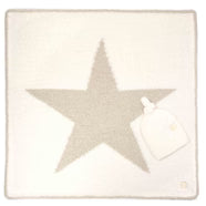 KASHWERE Baby Blanket Star with Cap - Creme/Malt (30x30)